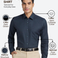 Raymond Men Blue Contemporary Fit Structure Formal Shirt