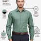 Raymond Men Green Slim Fit Solid Formal Shirt
