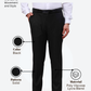 Raymond Men Black Slim Fit Solid Trouser