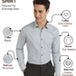 Park Avenue Men Grey Slim Fit Structure Formal Shirt