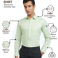 Raymond Men Green Regular Fit Solid Formal Shirt