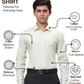 Park Avenue Men Green Slim Fit Structure Formal Shirt