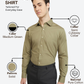 Raymond Men Green Slim Fit Solid Formal Shirt