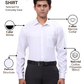 Park Avenue Men White Slim Fit Structure Formal Shirt