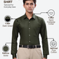 Raymond Men Green Slim Fit Solid Formal Shirt
