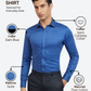 Raymond Men Blue Slim Fit Solid Formal Shirt