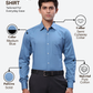 Raymond Men Blue Slim Fit Solid Formal Shirt