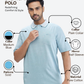 Colorplus Men Blue Comfort Fit Solid Polo Neck Collar T-Shirt