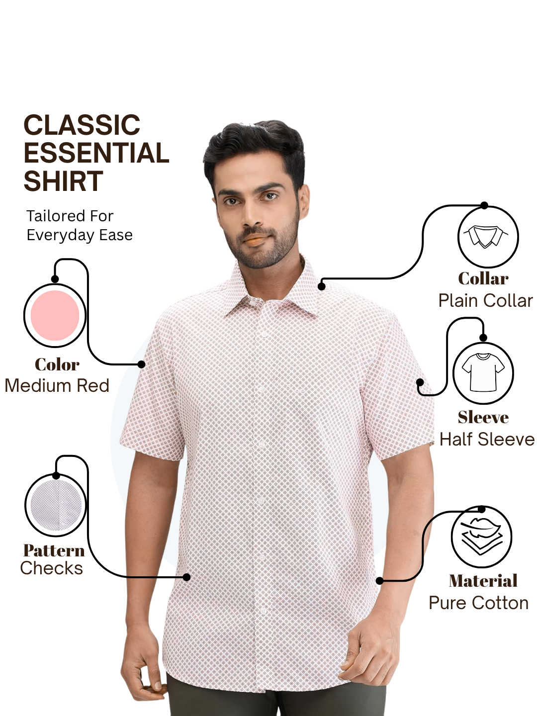 Colorplus Men White Regular Fit Printed Casual Shirt