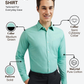 Raymond Men Green Slim Fit Solid Formal Shirt