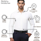 Park Avenue Men White Slim Fit Structure Formal Shirt
