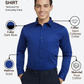 Raymond Men Blue Slim Fit Solid Formal Shirt