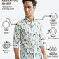 Colorplus Men White Contemporary Fit Printed Casual Shirt