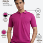 Raymond Men Red Modern Fit Solid Polo Neck Collar T-Shirt