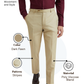 Park Avenue Men Beige Smart Fit Stripe Trouser