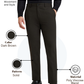 Raymond Men Brown Slim Fit Solid Trouser