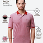 Park Avenue Men Red Slim Fit Two Tone Polo Neck Collar T-Shirt