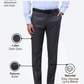 Raymond Men Grey Slim Fit Solid Trouser