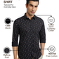 Parx Men Blue Slim Fit Printed Casual Shirt