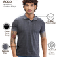 Parx Men Grey Regular Fit Printed Polo Neck Collar T-Shirt