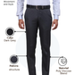 Raymond Men Grey Slim Fit Structure Trouser