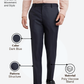 Raymond Men Blue Slim Fit Structure Trouser