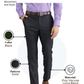 Raymond Men Black Slim Fit Solid Trouser