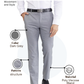 Raymond Men Grey Slim Fit Structure Trouser