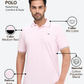 Park Avenue Men Pink Slim Fit Solid Polo Neck Collar T-Shirt