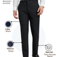 Raymond Men Black Slim Fit Stripe Trouser