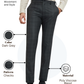 Raymond Men Grey Slim Fit Checks Trouser