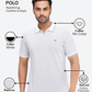 Park Avenue Men White Slim Fit Printed Polo Neck Collar T-Shirt