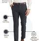 Raymond Men Grey Slim Fit Solid Trouser