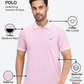 Park Avenue Men Pink Slim Fit Printed Polo Neck Collar T-Shirt