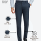 Raymond Men Blue Slim Fit Structure Trouser