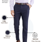Raymond Men Blue Slim Fit Structure Trouser