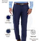 Raymond Men Blue Slim Fit Solid Trouser