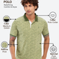 Raymond Men Green Modern Fit Printed Polo Neck Collar T-Shirt