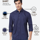 Park Avenue Men Blue Slim Fit Solid Casual Shirt