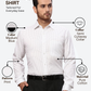 Raymond Men White Slim Fit Printed Formal Shirt
