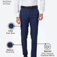 Raymond Men Blue Slim Fit Structure Trouser