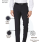 Raymond Men Black Slim Fit Solid Trouser