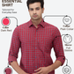 Colorplus Men Red Regular Fit Checks Casual Shirt