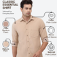 Colorplus Men Brown Regular Fit Plain Casual Shirt