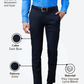Raymond Men Blue Slim Fit Solid Trouser