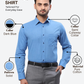 Raymond Men Blue Slim Fit Solid Formal Shirt