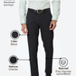 Raymond Men Black Slim Fit Checks Trouser