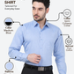Raymond Men Blue Slim Fit Structure Formal Shirt