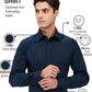 Raymond Men Blue Slim Fit Solid Formal Shirt
