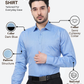 Raymond Men Blue Slim Fit Structure Formal Shirt